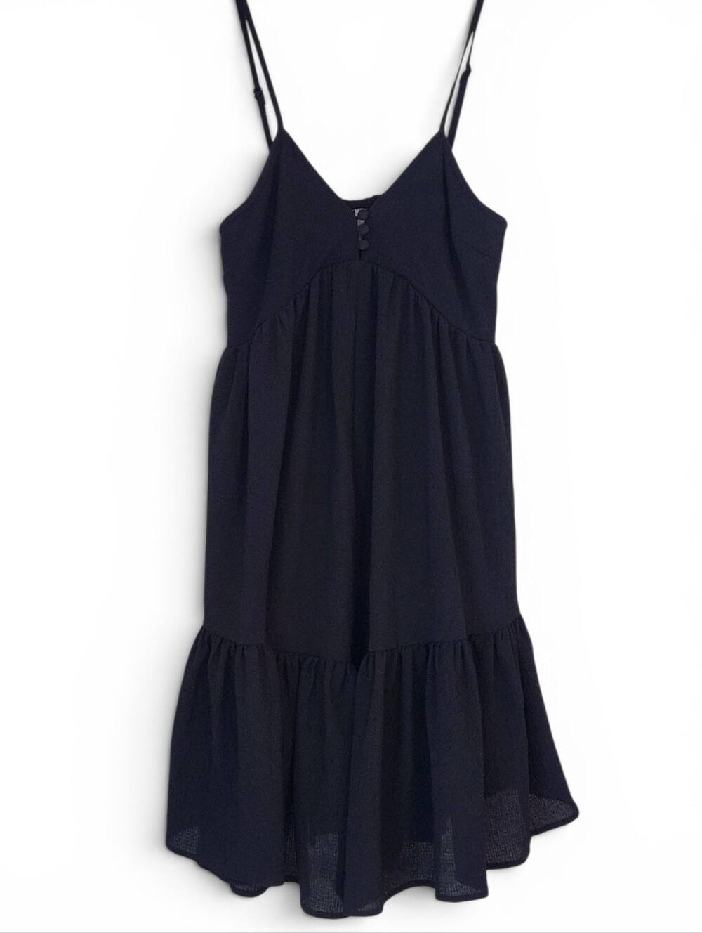 Urban Outfitters Black Textured Drop Layered Garment Size XS